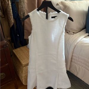 Banana Republic Frayed Edge White Dress
